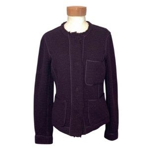 Vince Tweed Wool Snap Front Blazer